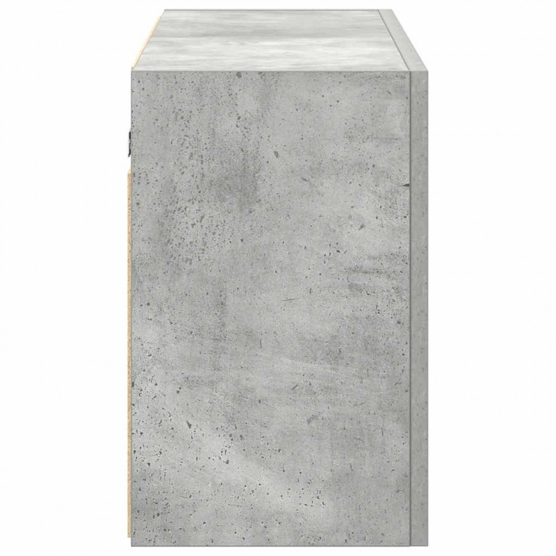 Wisząca szafka łazienkowa, szarość betonu, 100x25x40 cm