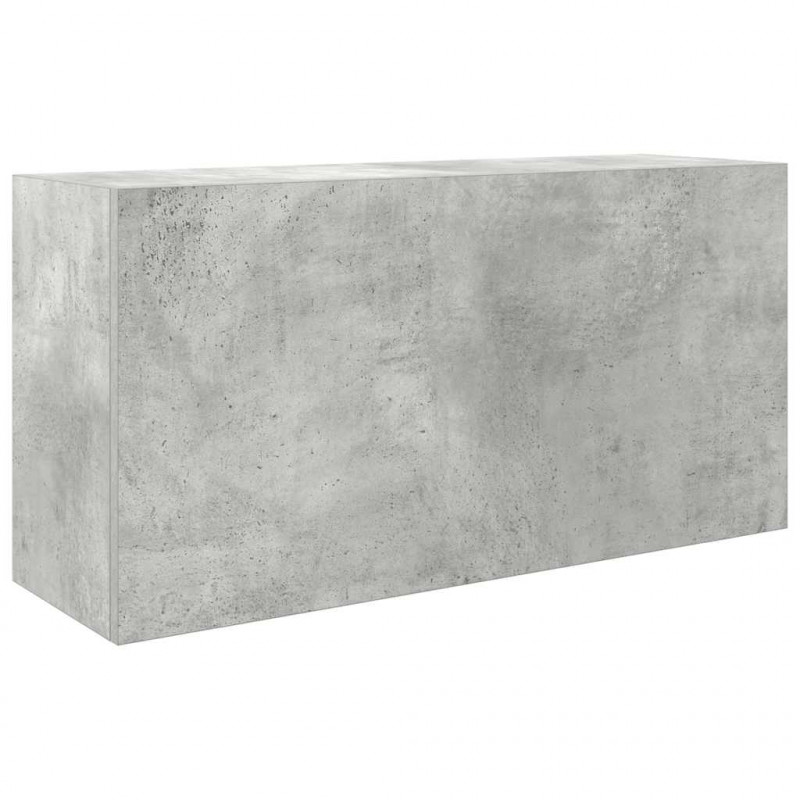 Wisząca szafka łazienkowa, szarość betonu, 80x25x40 cm