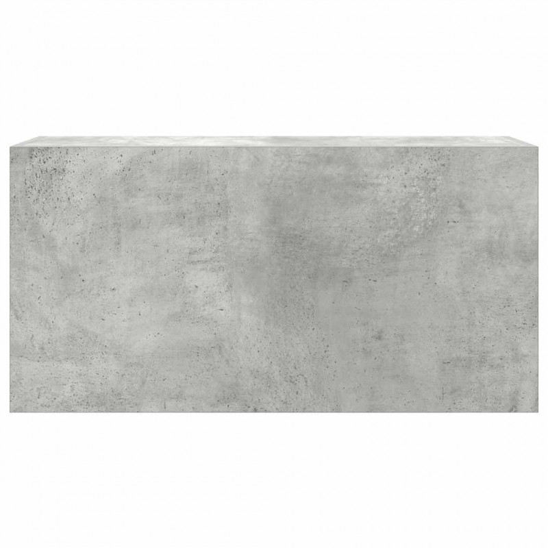 Wisząca szafka łazienkowa, szarość betonu, 80x25x40 cm