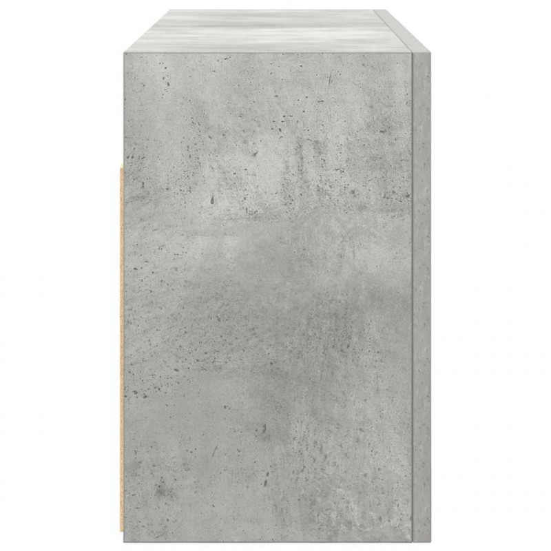 Wisząca szafka łazienkowa, szarość betonu, 80x25x40 cm