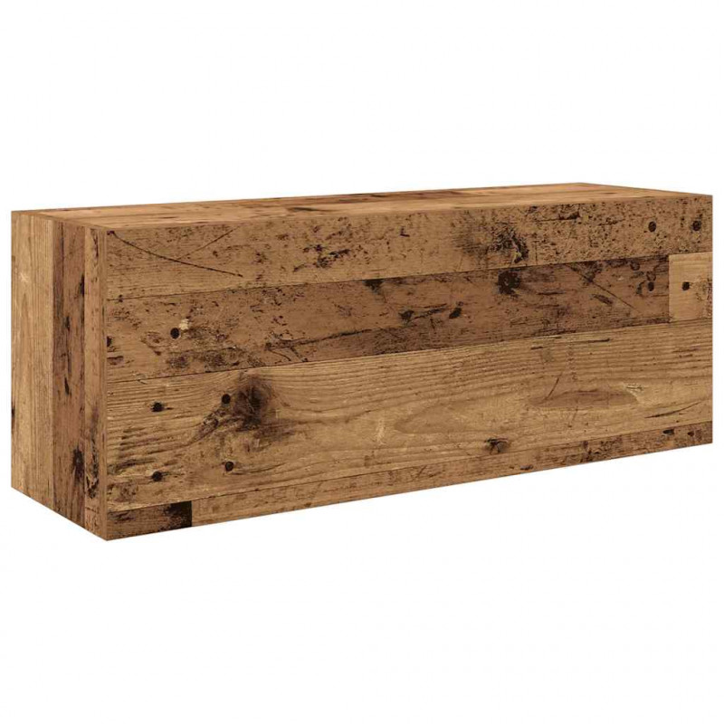Wisząca szafka łazienkowa, stare drewno, 80x25x30 cm