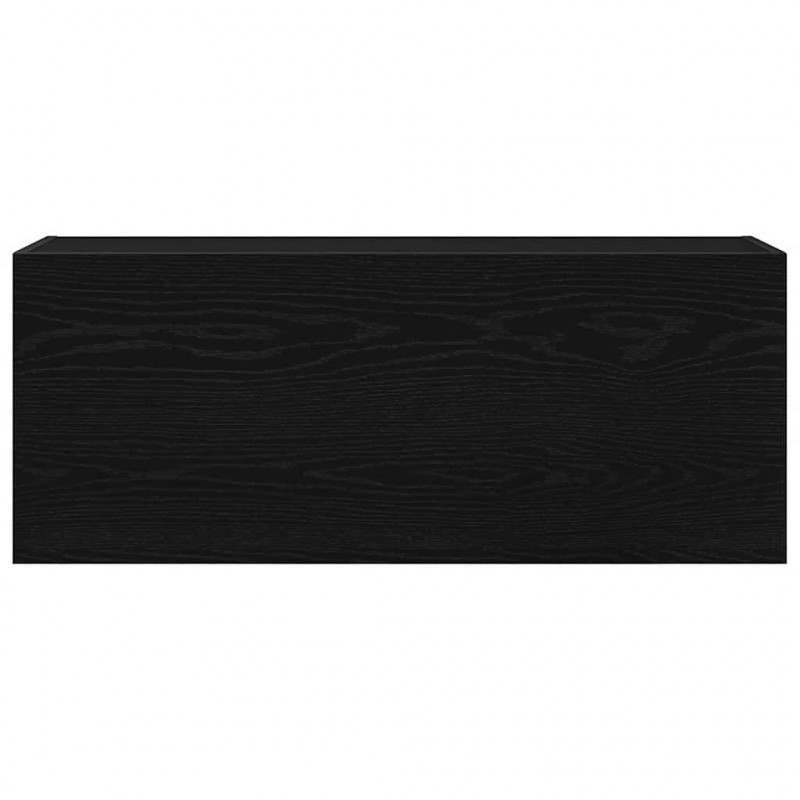 Wisząca szafka łazienkowa, czarna, 100x25x40 cm