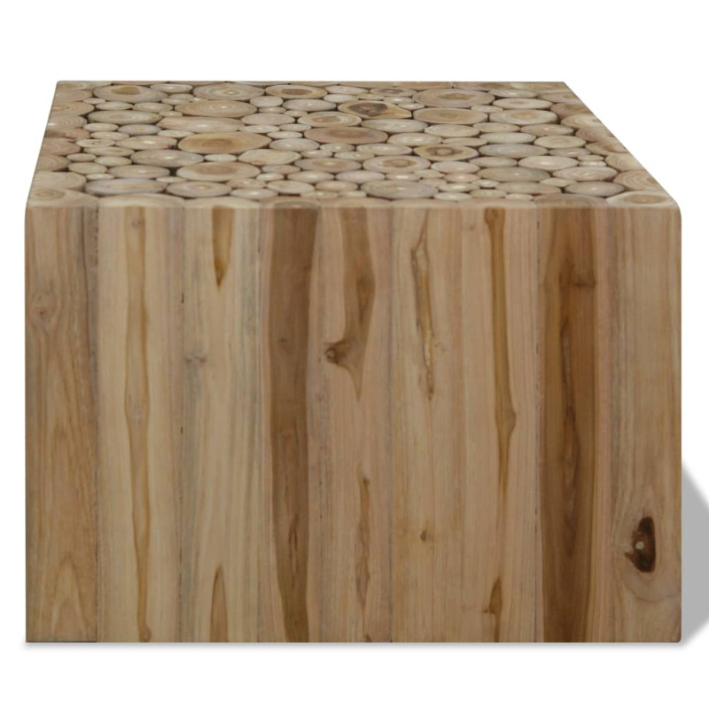 Stolik kawowy z drewna tekowego, 50 x 50 x 35 cm