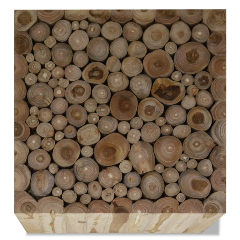 Stolik kawowy z drewna tekowego, 50 x 50 x 35 cm