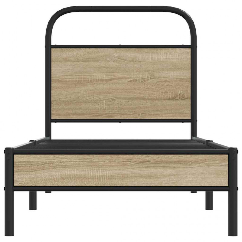 Łóżko bez materaca, 80x200 cm, przydymiony dąb