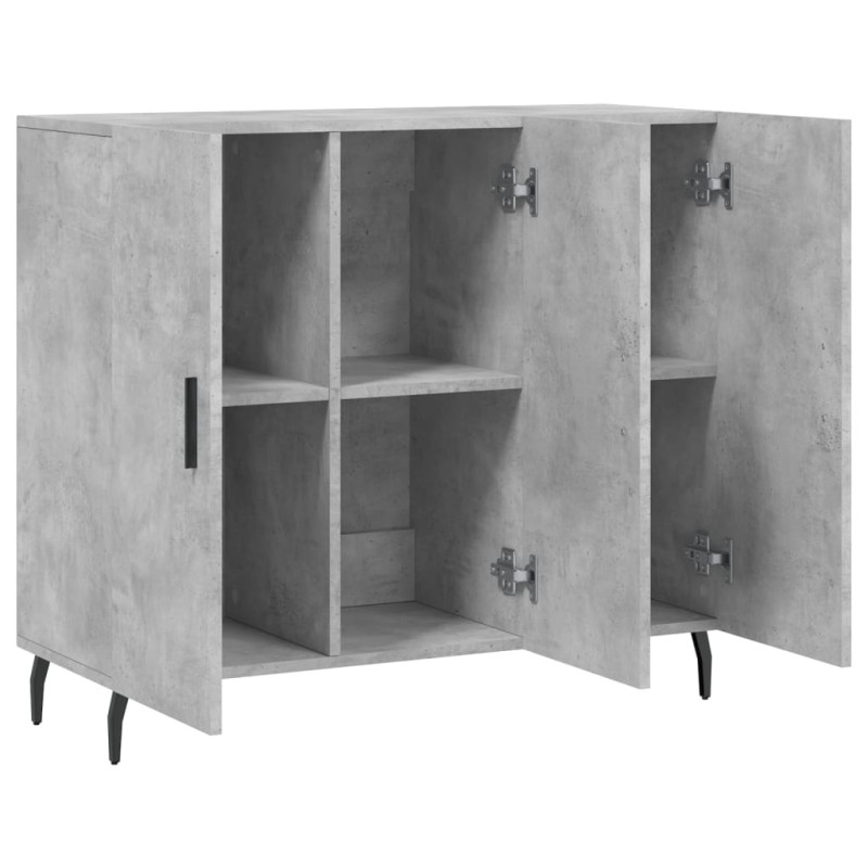 Szafka, szarość betonu, 90x34x80 cm, materiał drewnopochodny