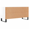 Szafka pod TV, biała, wysoki połysk, 102x36x50 cm