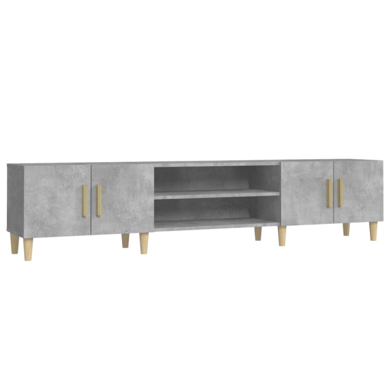 Szafka pod TV, szarość betonu, 180x31,5x40 cm