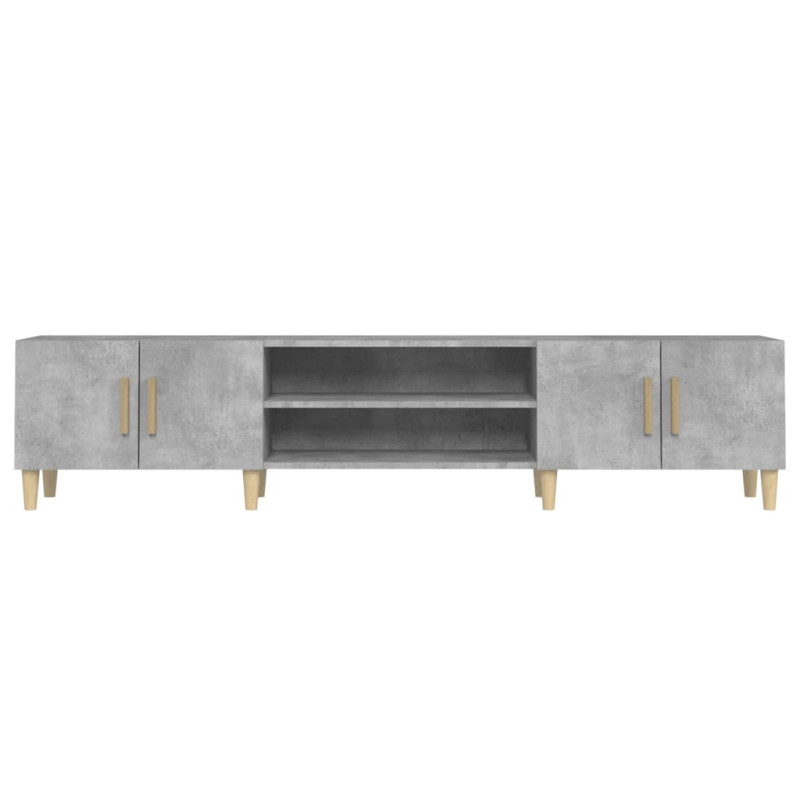 Szafka pod TV, szarość betonu, 180x31,5x40 cm
