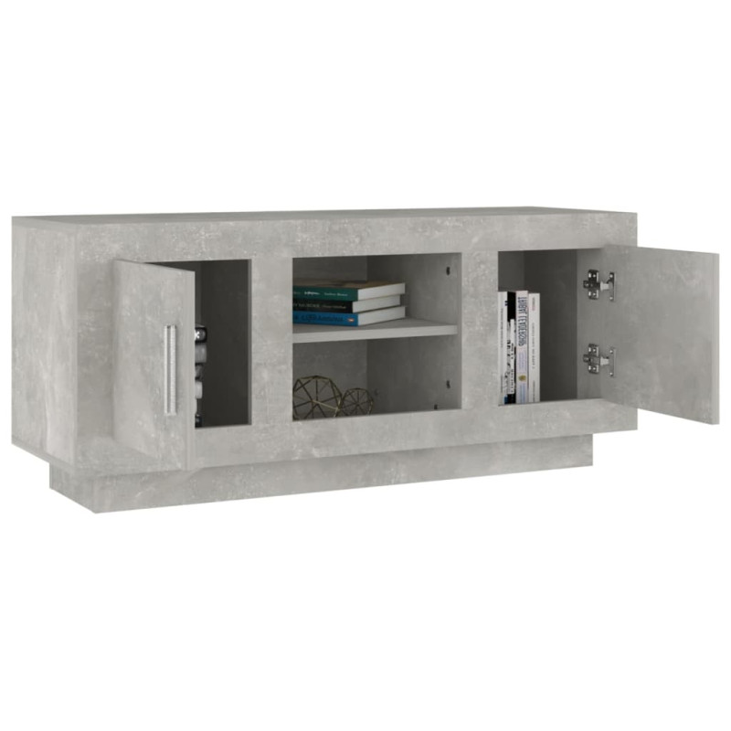 Szafka pod TV, szarość betonu, 102x35x45 cm