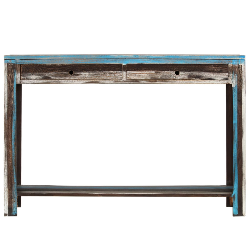 Stolik typu konsola z litego drewna, vintage, 118 x 30 x 80 cm