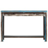 Stolik typu konsola z litego drewna, vintage, 118 x 30 x 80 cm