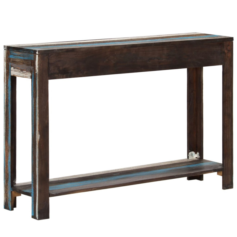 Stolik typu konsola z litego drewna, vintage, 118 x 30 x 80 cm
