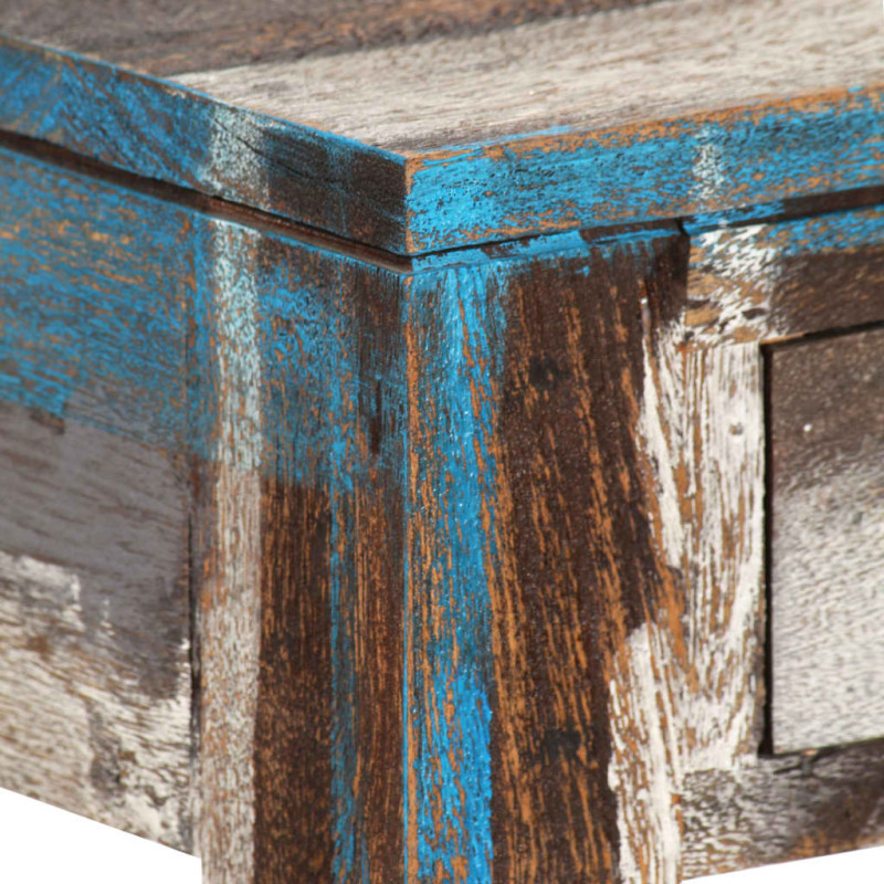 Stolik typu konsola z litego drewna, vintage, 118 x 30 x 80 cm