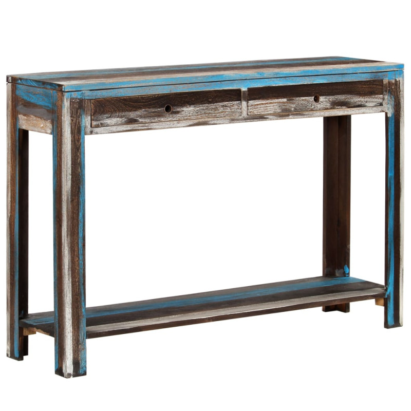 Stolik typu konsola z litego drewna, vintage, 118 x 30 x 80 cm