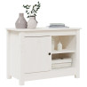 Szafka pod telewizor, biała, 70x36,5x52 cm, lite drewno sosnowe