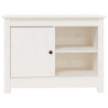 Szafka pod telewizor, biała, 70x36,5x52 cm, lite drewno sosnowe