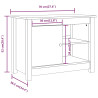 Szafka pod telewizor, biała, 70x36,5x52 cm, lite drewno sosnowe