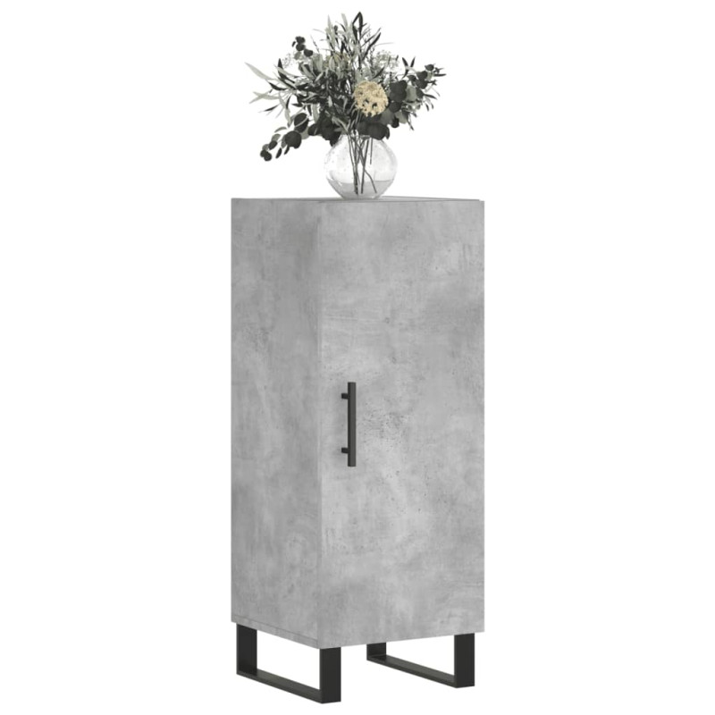 Szafka, szarość betonu, 34,5x34x90 cm, materiał drewnopochodny