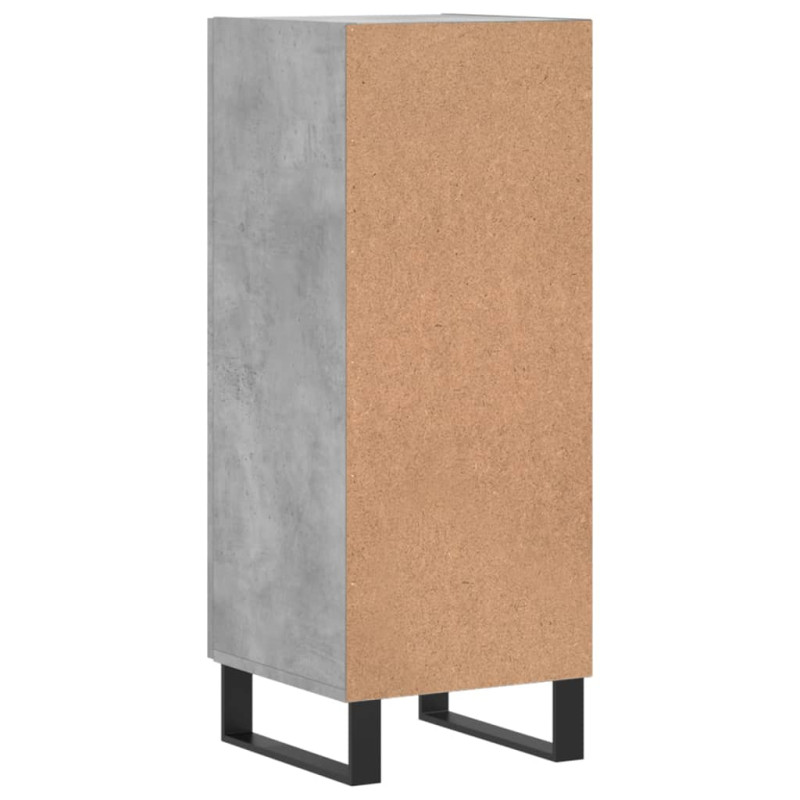 Szafka, szarość betonu, 34,5x34x90 cm, materiał drewnopochodny