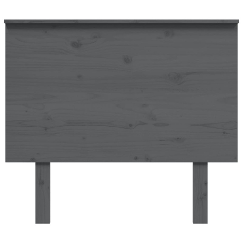 Wezgłowie łóżka, szare, 94x6x82,5 cm, lite drewno sosnowe