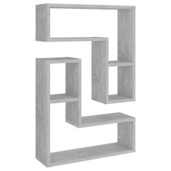 Półki ścienne, 2 szt., szarość betonu, 50x15x50 cm