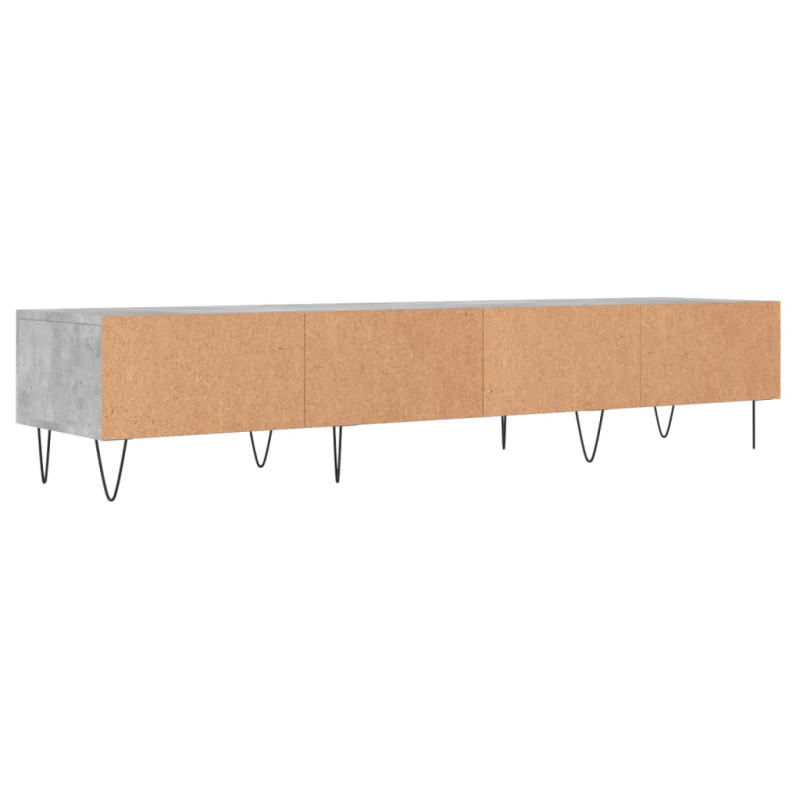 Szafka pod telewizor, szarość betonu, 150x36x30 cm
