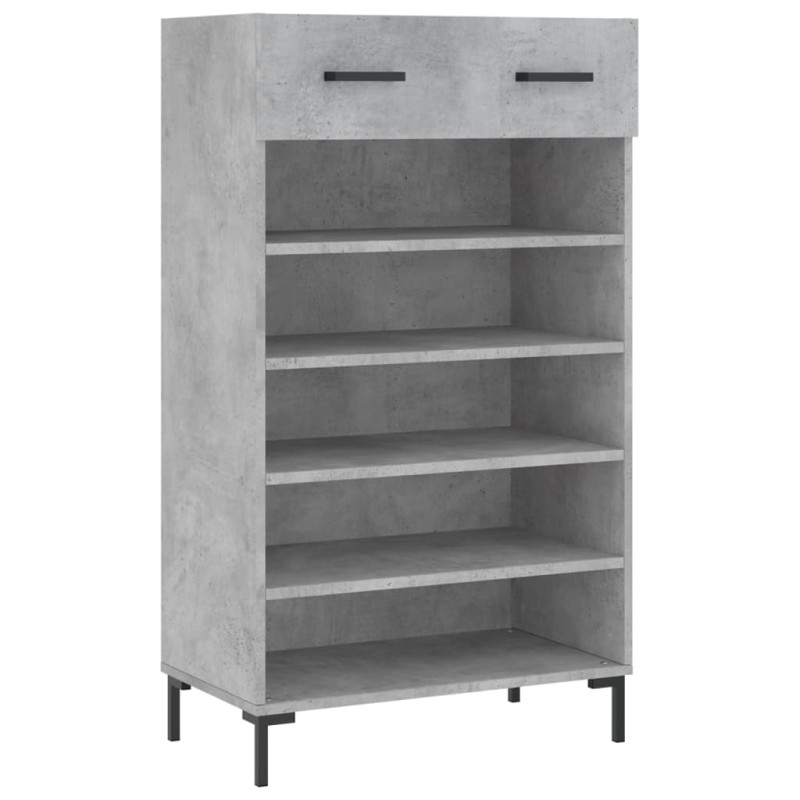 Szafka na buty, szarość betonu, 60x35x105 cm