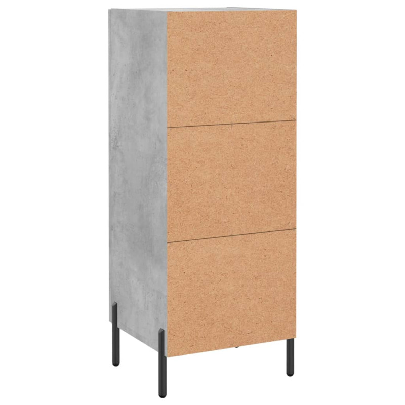 Szafka, szarość betonu, 34,5x34x90 cm, materiał drewnopochodny