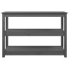 Stolik konsolowy, szary, 110x40x74 cm, lite drewno sosnowe
