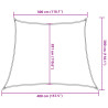 Żagiel przeciwsłoneczny, 160 g/m², żółty, 3/4x3 m, HDPE