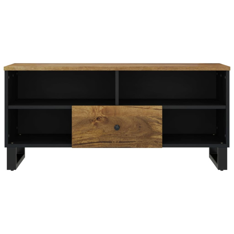 Szafka RTV, 100x33x46 cm, mango i materiał drewnopochodny