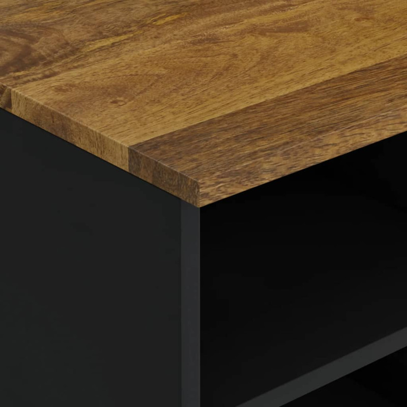 Szafka RTV, 100x33x46 cm, mango i materiał drewnopochodny
