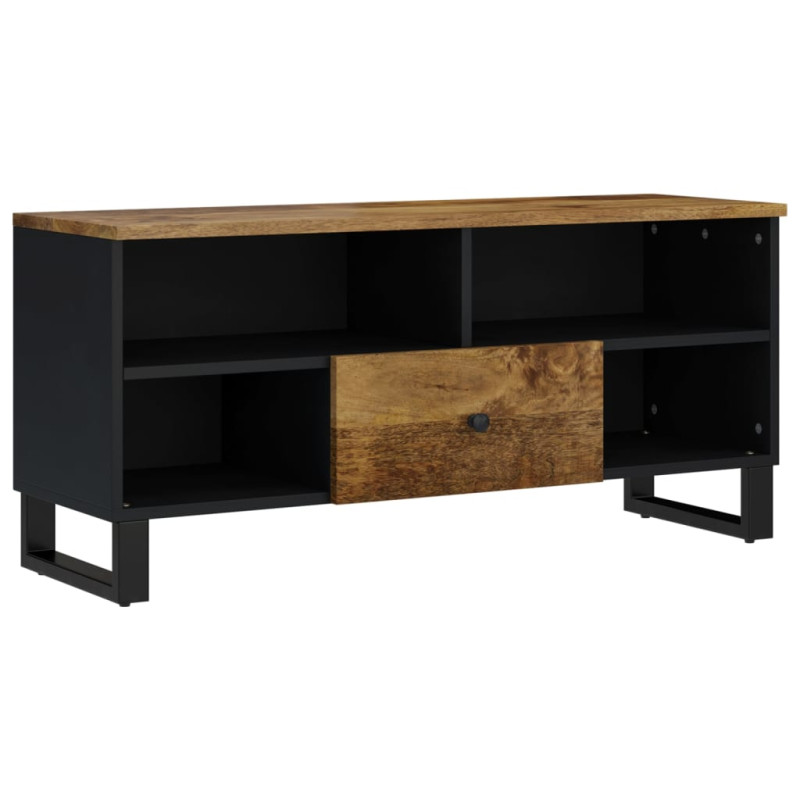 Szafka RTV, 100x33x46 cm, mango i materiał drewnopochodny