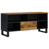 Szafka RTV, 100x33x46 cm, mango i materiał drewnopochodny