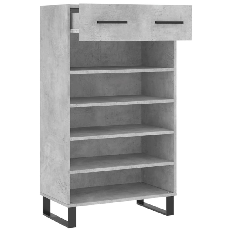 Szafka na buty, szarość betonu, 60x35x105 cm