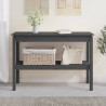 Stolik konsolowy, szary, 110x40x75 cm, lite drewno sosnowe