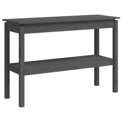 Stolik konsolowy, szary, 110x40x75 cm, lite drewno sosnowe