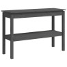 Stolik konsolowy, szary, 110x40x75 cm, lite drewno sosnowe