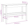 Stolik konsolowy, szary, 110x40x75 cm, lite drewno sosnowe