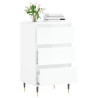 Komoda, biała z połyskiem, 40x35x70 cm, materiał drewnopochodny
