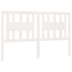 Wezgłowie łóżka, białe, 186x4x100 cm, lite drewno sosnowe