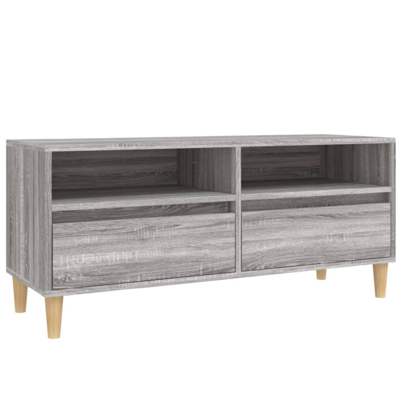 Szafka pod TV, szary dąb sonoma, 100x34,5x44,5 cm