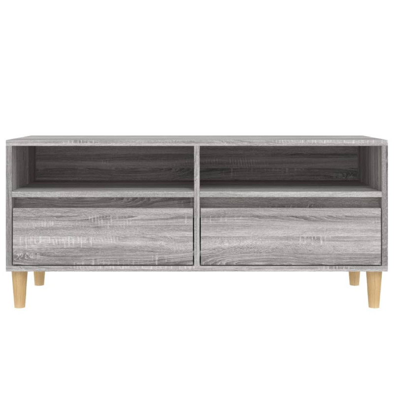 Szafka pod TV, szary dąb sonoma, 100x34,5x44,5 cm