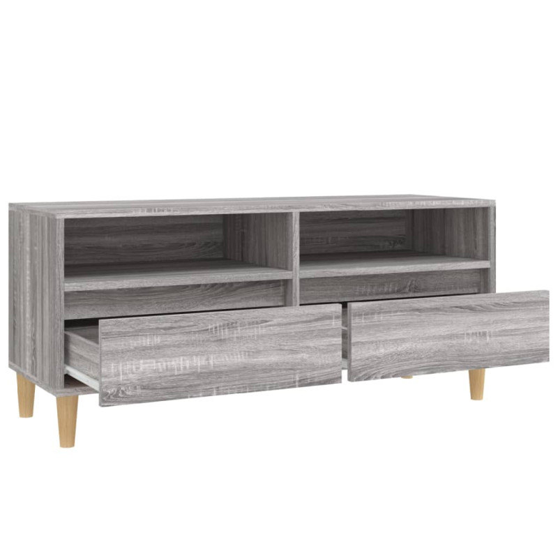 Szafka pod TV, szary dąb sonoma, 100x34,5x44,5 cm