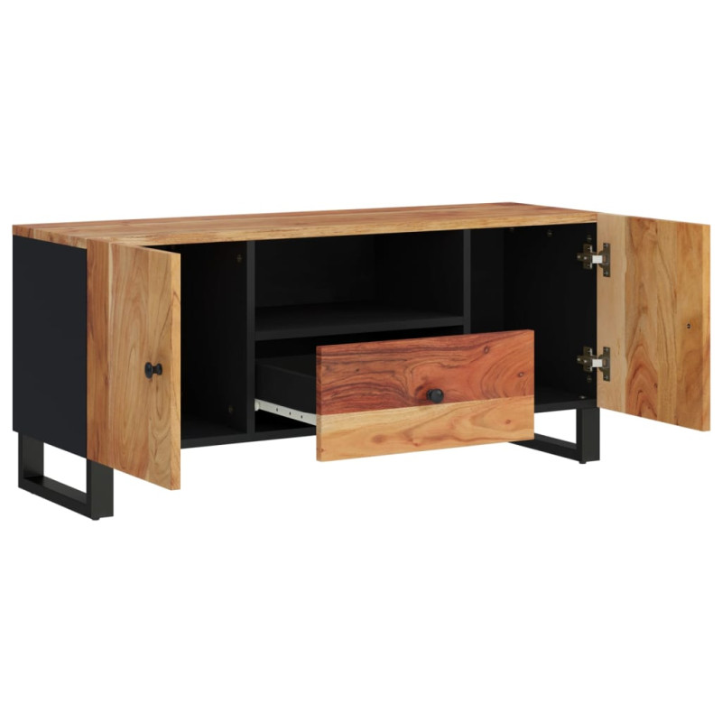Szafka RTV, 105x33,5x46 cm, akacja i materiał drewnopochodny