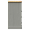 Komoda VIGO, szara, 80x40x76 cm, lite drewno sosnowe