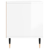 Szafka pod TV, wysoki połysk, biała, 100x34,5x44,5 cm