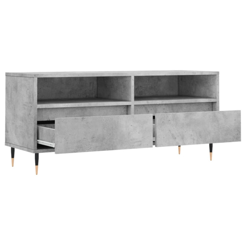 Szafka pod TV, szarość betonu, 100x34,5x44,5 cm