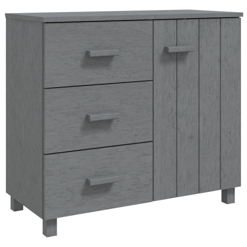 Szafka HAMAR, ciemnoszara, 90x40x80 cm, lite drewno sosnowe